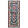 Kazak Rug Handmade Blue Medallion 6' Runner