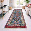 Kazak Rug Handmade Blue Medallion 6' Runner