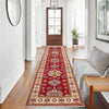 Kazak Rug Handmade Red Medallion 10' Runner