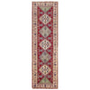 Kazak Rug Handmade Red Medallion 10' Runner