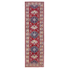 Kazak Rug Handmade Red Medallion 10' Runner