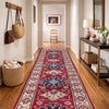 Kazak Rug Handmade Red Medallion 10' Runner