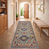Kazak Rug Handmade Gray Medallion 6' Runner