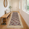Waziri Runner Rug Handmade Beige Medallion 8' Runner