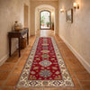 Kazak Rug Handmade Red Medallion 10' Runner