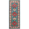 Kazak Rug Handmade Blue Medallion 6' Runner