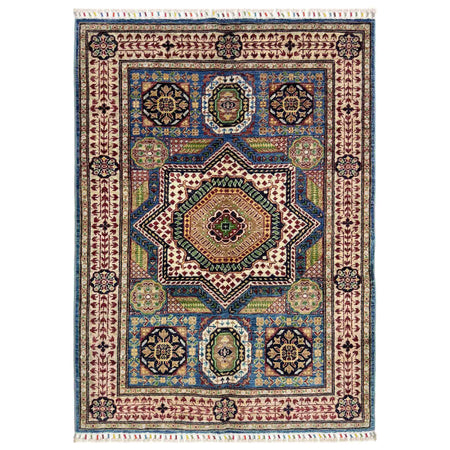 Mamluk Area Rug Handmade Multi Medallion 3x5 ft