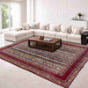 Shawl Area Rug Handmade Red Floral 5x8 ft
