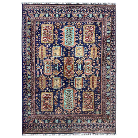 Kazak Rug Handmade Multi Medallion 5x8 ft