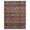 Gabbeh Area Rug Handmade Multi Medallion 5x8 ft