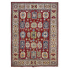 Kazak Rug Handmade Red Medallion 7x10 ft