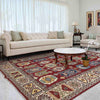 Kazak Rug Handmade Red Medallion 7x10 ft
