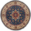 Kazak Rug Handmade Blue Medallion 6x6 ft