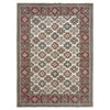 Kazak Rug Handmade Beige Medallion 6x9 ft