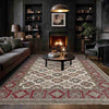 Kazak Rug Handmade Beige Medallion 6x9 ft