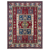Kazak Rug Handmade Red Medallion 7x10 ft