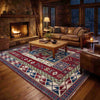Kazak Rug Handmade Red Medallion 7x10 ft