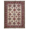 Kazak Rug Handmade Beige Medallion 7x10 ft