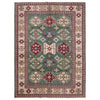 Kazak Rug Handmade Green Medallion 7x10 ft
