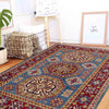 Kazak Rug Handmade Blue Medallion 4x6 ft