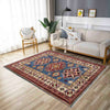 Kazak Rug Handmade Blue Medallion 2x4 ft