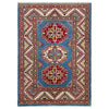 Kazak Rug Handmade Blue Medallion 2x4 ft