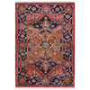 Heriz Area Rug Handmade Multi Medallion 2x4 ft