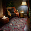 Heriz Area Rug Handmade Multi Medallion 2x4 ft