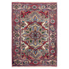 Heriz Area Rug Handmade Multi Medallion 2x4 ft