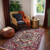 Heriz Area Rug Handmade Multi Medallion 2x4 ft