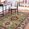 Kazak Rug Handmade Green Medallion 3x5 ft