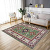 Kazak Rug Handmade Green Medallion 3x5 ft