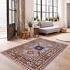 Kazak Rug Handmade Blue Medallion 3x5 ft