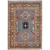 Kazak Rug Handmade Gray Medallion 3x5 ft