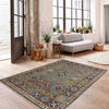 Kazak Rug Handmade Gray Medallion 3x5 ft