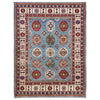Kazak Rug Handmade Blue Medallion 3x5 ft