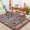 Kazak Rug Handmade Blue Medallion 3x5 ft