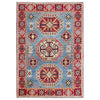 Kazak Rug Handmade Blue Medallion 3x5 ft
