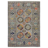 Waziri Area Rug Handmade Gray Medallion 3x5 ft