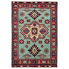 Kazak Rug Handmade Blue Medallion 3x5 ft