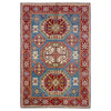 Kazak Rug Handmade Blue Medallion 3x5 ft