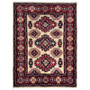 Kazak Rug Handmade Beige Medallion 2x4 ft