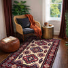 Kazak Rug Handmade Beige Medallion 2x4 ft