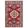 Kazak Rug Handmade Red Medallion 2x4 ft