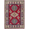 Kazak Rug Handmade Red Medallion 2x4 ft