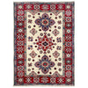 Kazak Rug Handmade Beige Medallion 2x4 ft