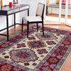 Kazak Rug Handmade Beige Medallion 2x4 ft