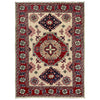 Kazak Rug Handmade Beige Medallion 2x4 ft