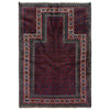 Baluchi Rug Handmade Red Prayer Design 3x5 ft