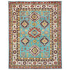 Kazak Rug Handmade Blue Medallion 4x7 ft